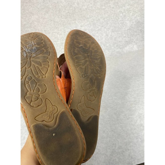 BOC Born Concept Womens Size 9 Orange Braided Flip Flop Slip On Thong Sandals - Picture 6 of 7